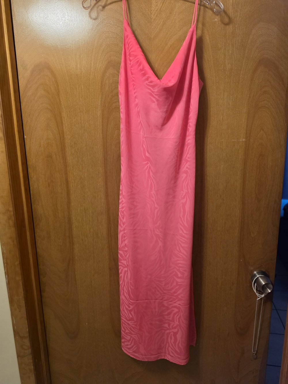 New Look Pink Jacquard Maxi Dress Size 8